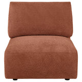  Coaster Furniture Elysia 551891 Chenille Upholstered Modular Armless Chair - Coral IMAGE 9