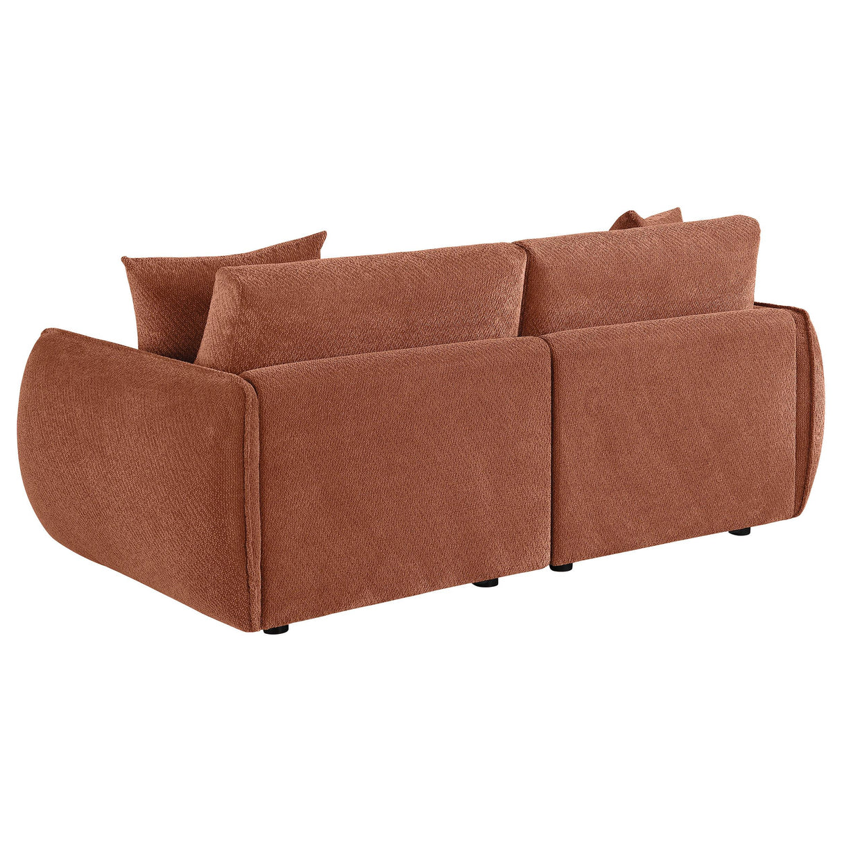  Coaster Furniture Elysia 551891-LOVE Chenille Upholstered Modular Lounge Loveseat - Coral IMAGE 6