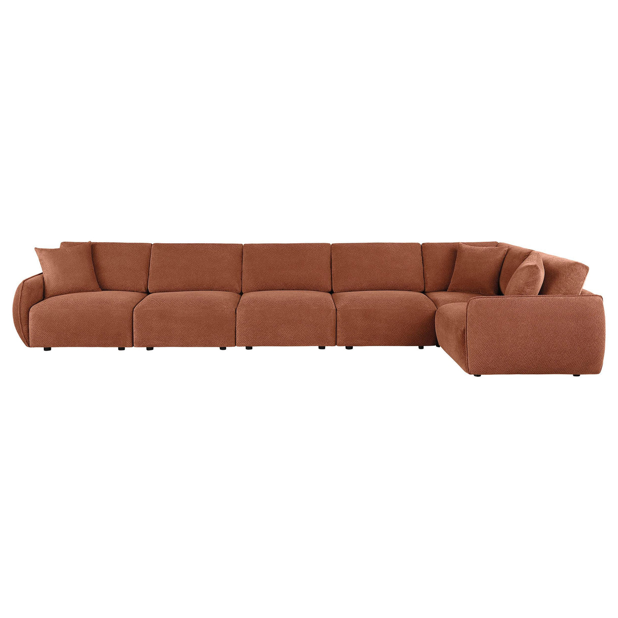  Coaster Furniture Elysia 551891-SET 6-piece Chenille Upholstered Modular Sectional Sofa - Coral IMAGE 4