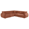  Coaster Furniture Elysia 551891-SETA 5-piece Chenille Upholstered Modular Sectional Sofa - Coral IMAGE 1