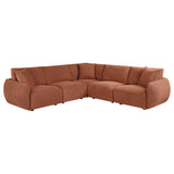  Coaster Furniture Elysia 551891-SETA 5-piece Chenille Upholstered Modular Sectional Sofa - Coral IMAGE 1