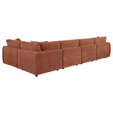  Coaster Furniture Elysia 551891-SETA 5-piece Chenille Upholstered Modular Sectional Sofa - Coral IMAGE 7