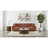  Coaster Furniture Elysia 551891-SOFA Chenille Upholstered Modular Lounge Sofa - Coral IMAGE 4