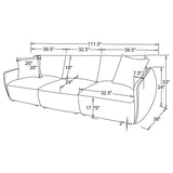  Coaster Furniture Elysia 551891-SOFA Chenille Upholstered Modular Lounge Sofa - Coral IMAGE 8