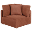  Coaster Furniture Elysia 551892 Chenille Upholstered Modular Corner Chair - Coral IMAGE 1