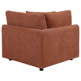  Coaster Furniture Elysia 551892 Chenille Upholstered Modular Corner Chair - Coral IMAGE 2