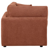  Coaster Furniture Elysia 551892 Chenille Upholstered Modular Corner Chair - Coral IMAGE 4