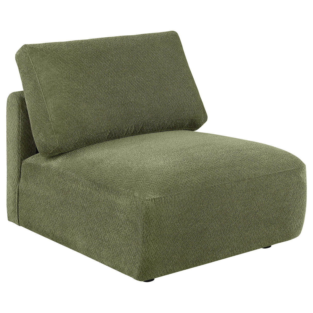  Coaster Furniture Elysia 551895 Chenille Upholstered Modular Armless Chair - Green IMAGE 1