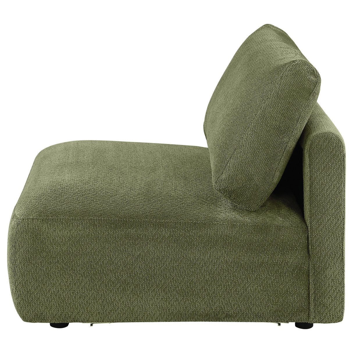  Coaster Furniture Elysia 551895 Chenille Upholstered Modular Armless Chair - Green IMAGE 2