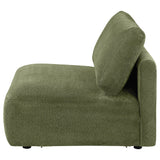  Coaster Furniture Elysia 551895 Chenille Upholstered Modular Armless Chair - Green IMAGE 2