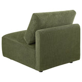  Coaster Furniture Elysia 551895 Chenille Upholstered Modular Armless Chair - Green IMAGE 3