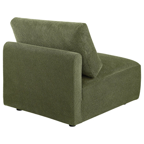 Coaster Furniture Elysia 551895 Chenille Upholstered Modular Armless Chair - Green IMAGE 4