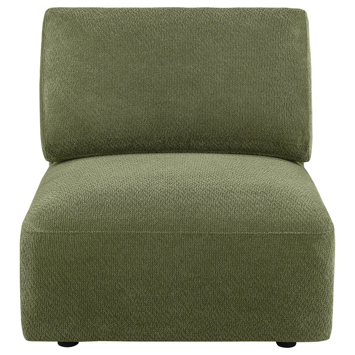  Coaster Furniture Elysia 551895 Chenille Upholstered Modular Armless Chair - Green IMAGE 7