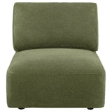  Coaster Furniture Elysia 551895 Chenille Upholstered Modular Armless Chair - Green IMAGE 7