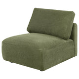  Coaster Furniture Elysia 551895 Chenille Upholstered Modular Armless Chair - Green IMAGE 8
