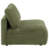  Coaster Furniture Elysia 551895 Chenille Upholstered Modular Armless Chair - Green IMAGE 9