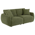  Coaster Furniture Elysia 551895-LOVE Chenille Upholstered Modular Lounge Loveseat - Green IMAGE 1