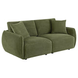  Coaster Furniture Elysia 551895-LOVE Chenille Upholstered Modular Lounge Loveseat - Green IMAGE 1