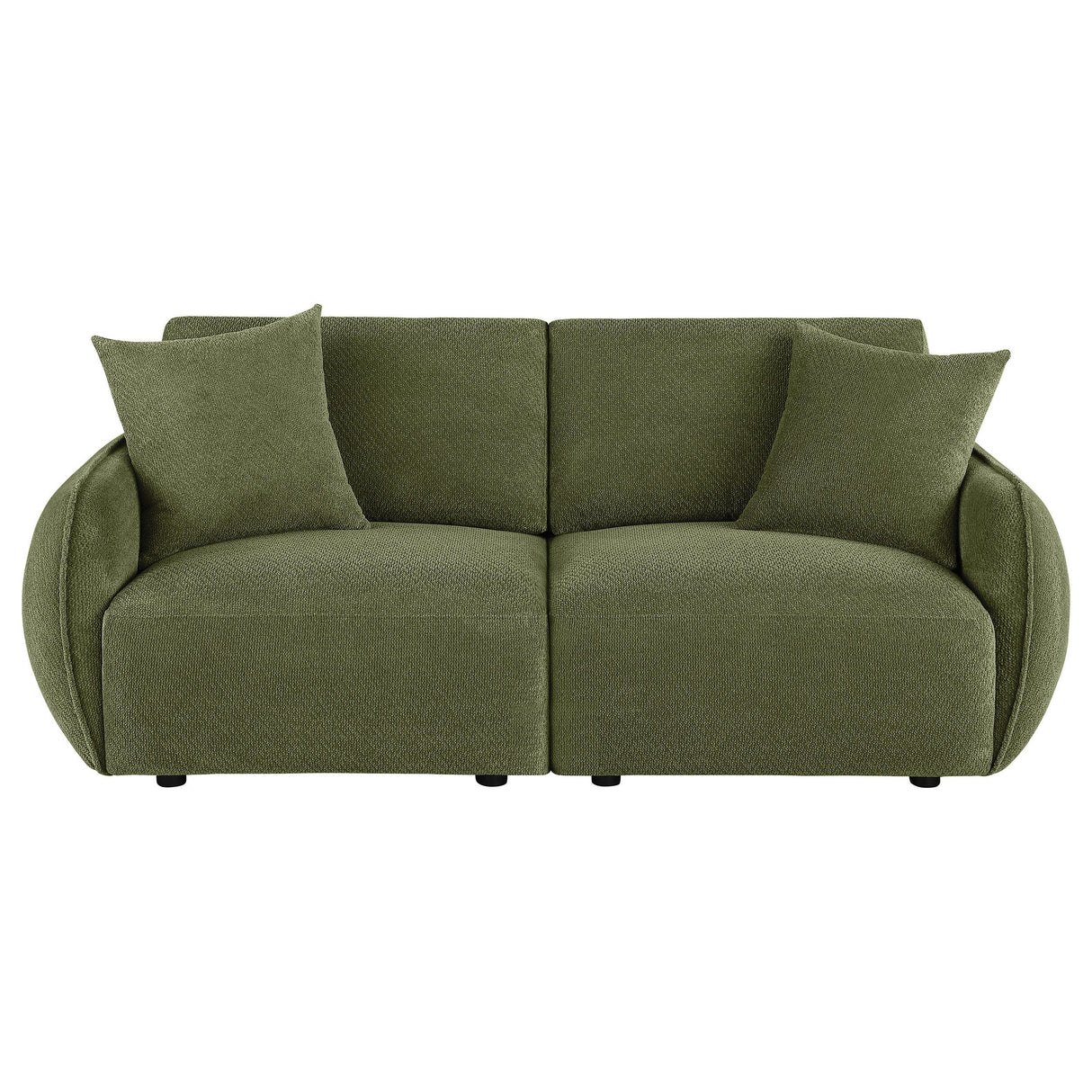  Coaster Furniture Elysia 551895-LOVE Chenille Upholstered Modular Lounge Loveseat - Green IMAGE 3