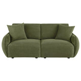  Coaster Furniture Elysia 551895-LOVE Chenille Upholstered Modular Lounge Loveseat - Green IMAGE 3