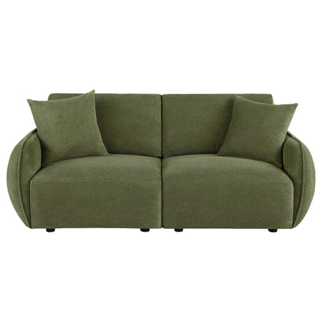  Coaster Furniture Elysia 551895-LOVE Chenille Upholstered Modular Lounge Loveseat - Green IMAGE 3