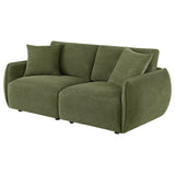  Coaster Furniture Elysia 551895-LOVE Chenille Upholstered Modular Lounge Loveseat - Green IMAGE 5