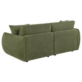  Coaster Furniture Elysia 551895-LOVE Chenille Upholstered Modular Lounge Loveseat - Green IMAGE 6
