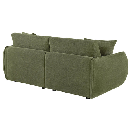  Coaster Furniture Elysia 551895-LOVE Chenille Upholstered Modular Lounge Loveseat - Green IMAGE 8
