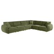  Coaster Furniture Elysia 551895-SET 6-piece Chenille Upholstered Modular Sectional Sofa - Green IMAGE 1
