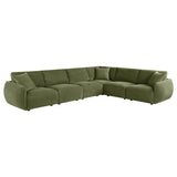  Coaster Furniture Elysia 551895-SET 6-piece Chenille Upholstered Modular Sectional Sofa - Green IMAGE 1