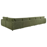 Coaster Furniture Elysia 551895-SET 6-piece Chenille Upholstered Modular Sectional Sofa - Green IMAGE 3