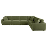  Coaster Furniture Elysia 551895-SET 6-piece Chenille Upholstered Modular Sectional Sofa - Green IMAGE 4