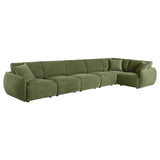  Coaster Furniture Elysia 551895-SET 6-piece Chenille Upholstered Modular Sectional Sofa - Green IMAGE 7