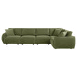  Coaster Furniture Elysia 551895-SETA 5-piece Chenille Upholstered Modular Sectional Sofa - Green IMAGE 1