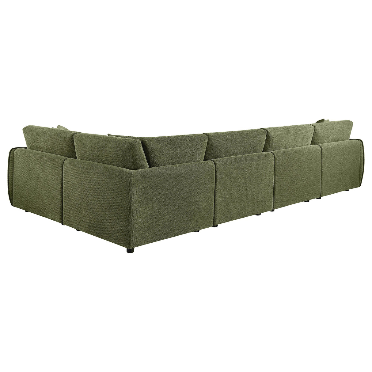  Coaster Furniture Elysia 551895-SETA 5-piece Chenille Upholstered Modular Sectional Sofa - Green IMAGE 3