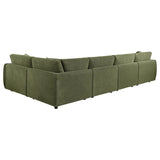  Coaster Furniture Elysia 551895-SETA 5-piece Chenille Upholstered Modular Sectional Sofa - Green IMAGE 3