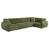  Coaster Furniture Elysia 551895-SETA 5-piece Chenille Upholstered Modular Sectional Sofa - Green IMAGE 9
