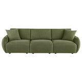  Coaster Furniture Elysia 551895-SOFA Chenille Upholstered Modular Lounge Sofa - Green IMAGE 4