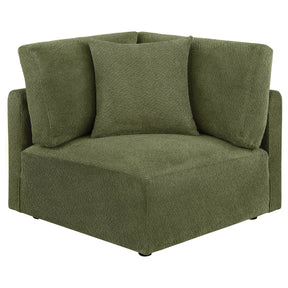  Coaster Furniture Elysia 551896 Chenille Upholstered Modular Corner Chair - Green IMAGE 1