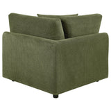  Coaster Furniture Elysia 551896 Chenille Upholstered Modular Corner Chair - Green IMAGE 2