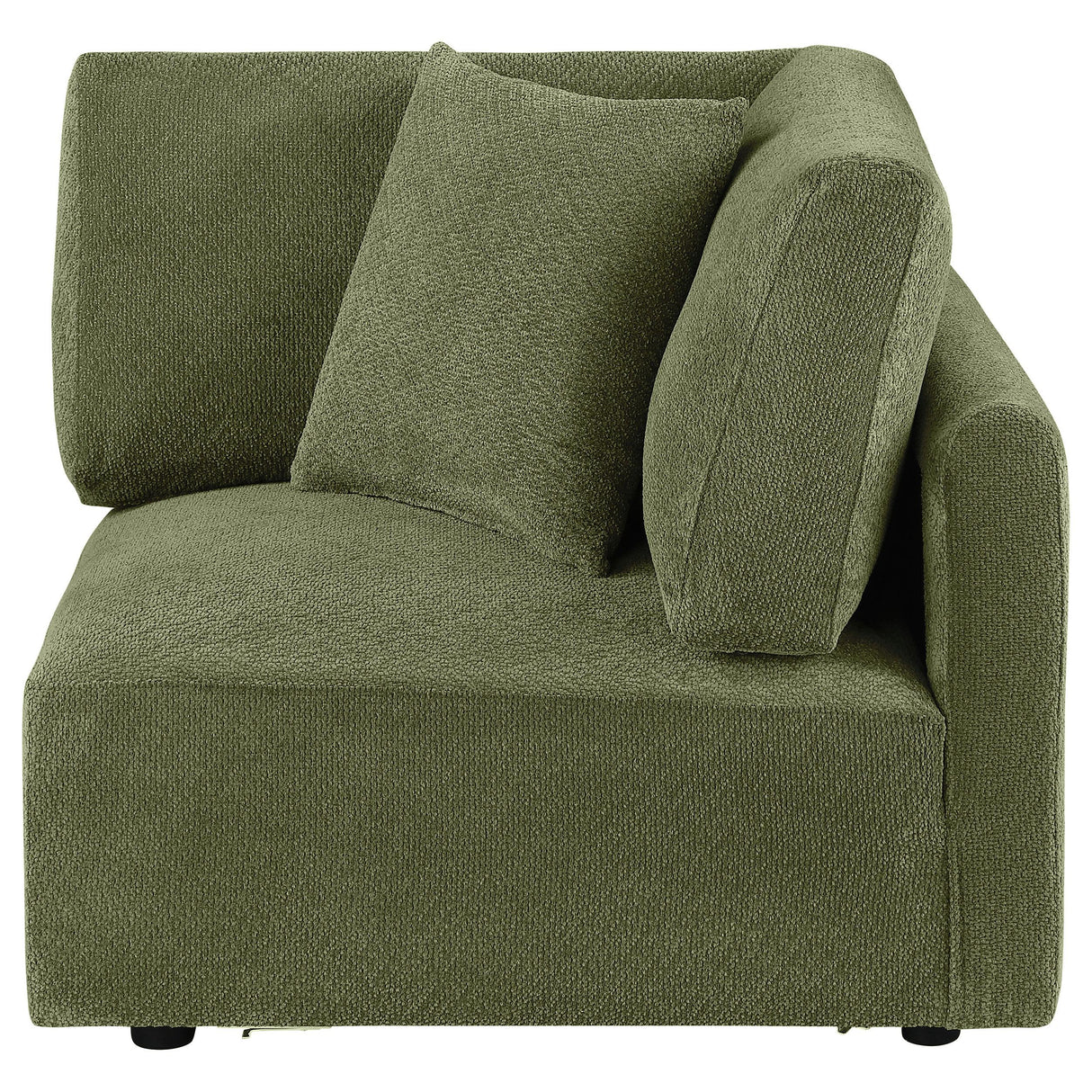  Coaster Furniture Elysia 551896 Chenille Upholstered Modular Corner Chair - Green IMAGE 3