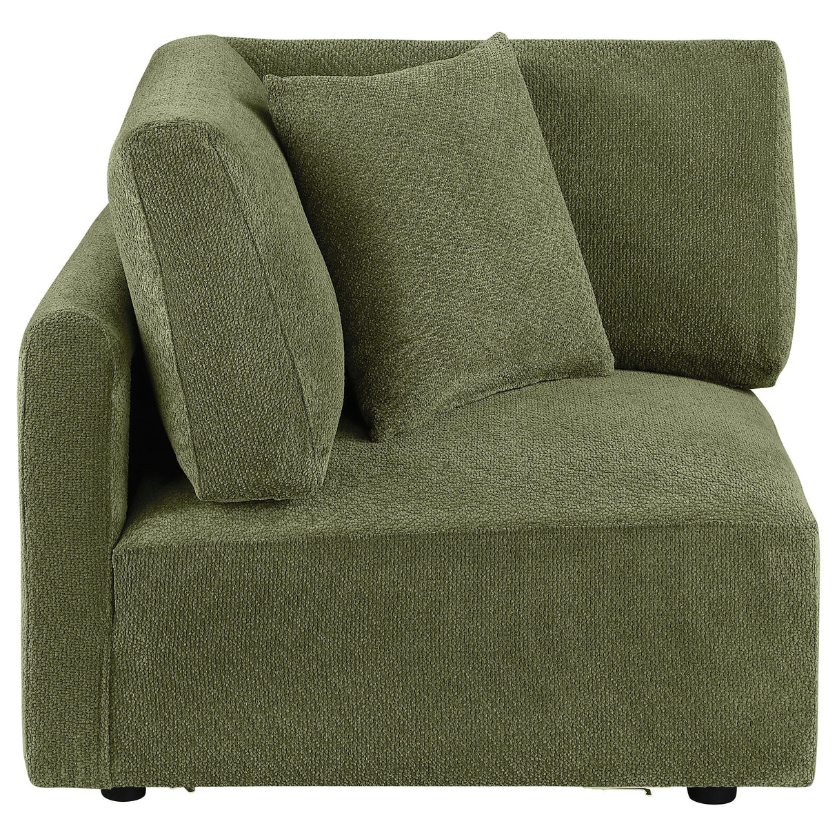 Coaster Furniture Elysia 551896 Chenille Upholstered Modular Corner Chair - Green IMAGE 4