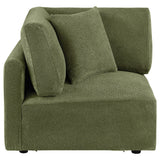  Coaster Furniture Elysia 551896 Chenille Upholstered Modular Corner Chair - Green IMAGE 4
