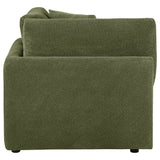  Coaster Furniture Elysia 551896 Chenille Upholstered Modular Corner Chair - Green IMAGE 5
