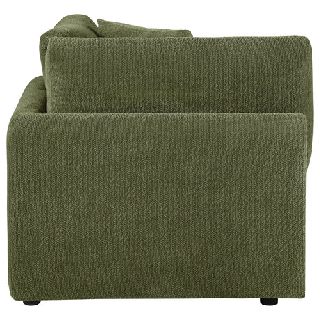  Coaster Furniture Elysia 551896 Chenille Upholstered Modular Corner Chair - Green IMAGE 5