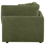  Coaster Furniture Elysia 551896 Chenille Upholstered Modular Corner Chair - Green IMAGE 6