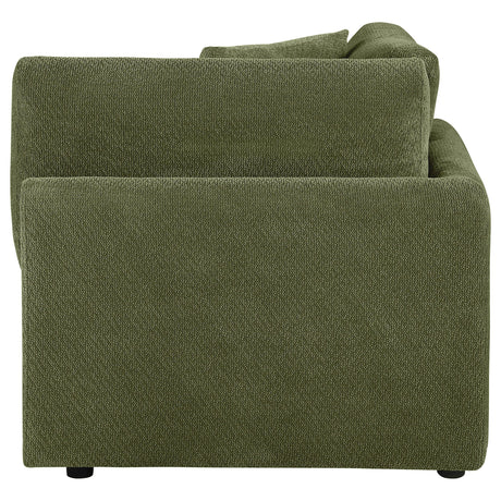 Coaster Furniture Elysia 551896 Chenille Upholstered Modular Corner Chair - Green IMAGE 6