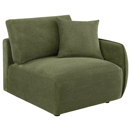  Coaster Furniture Elysia 551898RAF Chenille Upholstered Modular RAF Chair - Green IMAGE 3
