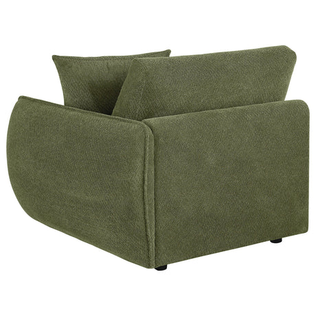  Coaster Furniture Elysia 551898RAF Chenille Upholstered Modular RAF Chair - Green IMAGE 4