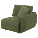 Coaster Furniture Elysia 551898RAF Chenille Upholstered Modular RAF Chair - Green IMAGE 8